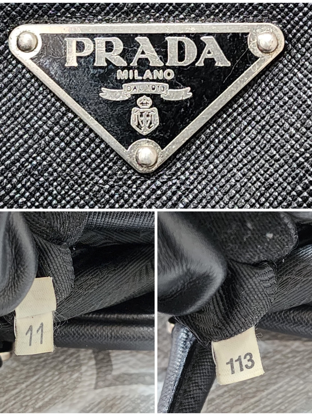 Prada Saffiano Lux Bauletto Shoulder Bag Black - Picture 4 of 12